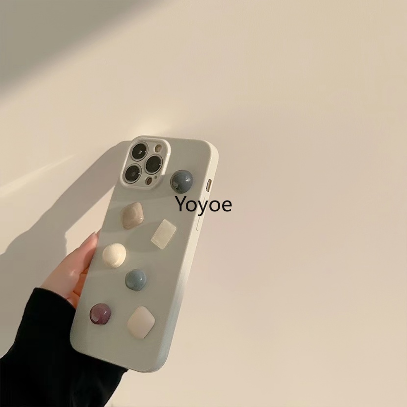 Ốp Điện Thoại Silicone Mềm Chống Sốc Đính Đá 3D Cho IPhone 14 11 12 13 Pro Max 7 8 14 Plus