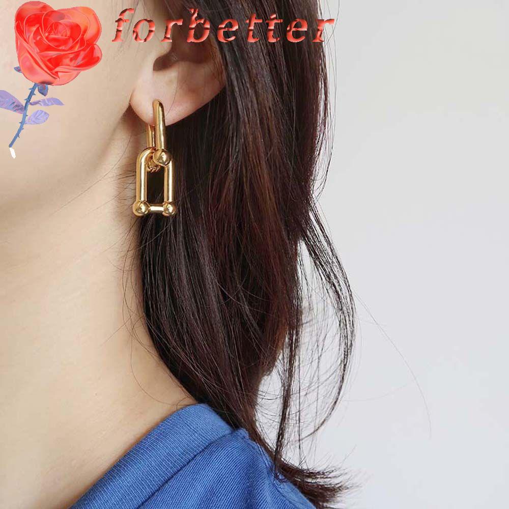 Khuyên Tai Thả Tháo Rời Được Bằng Đồng Thau Cổ Điển Sáng Tạo Cho Nữ|Ổ Khóa Trang Sức Màu Sắc Xinh Xắn
