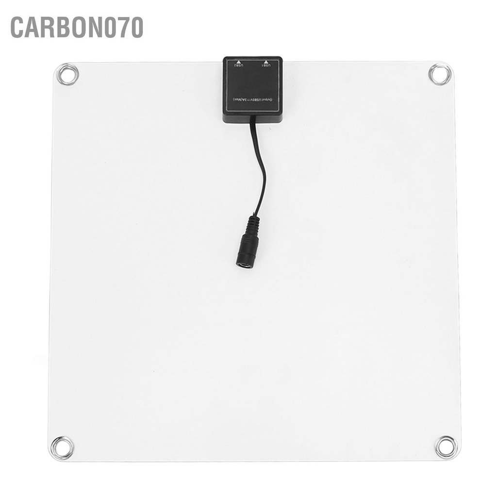 Carbon070 Bộ Tấm Pin Năng Lượng Mặt Trời 12W 12V  Sạc Di Động Đơn Tinh Thể Bán Linh Hoạt Chống Nước IP65 Với Điều Khiển 100A Cho RV