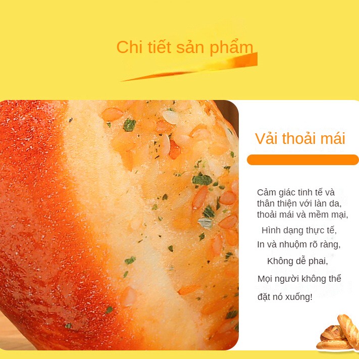 Gối Ôm Nhồi Bông Hình Bánh Mì Nướng Ngộ Nghĩnh