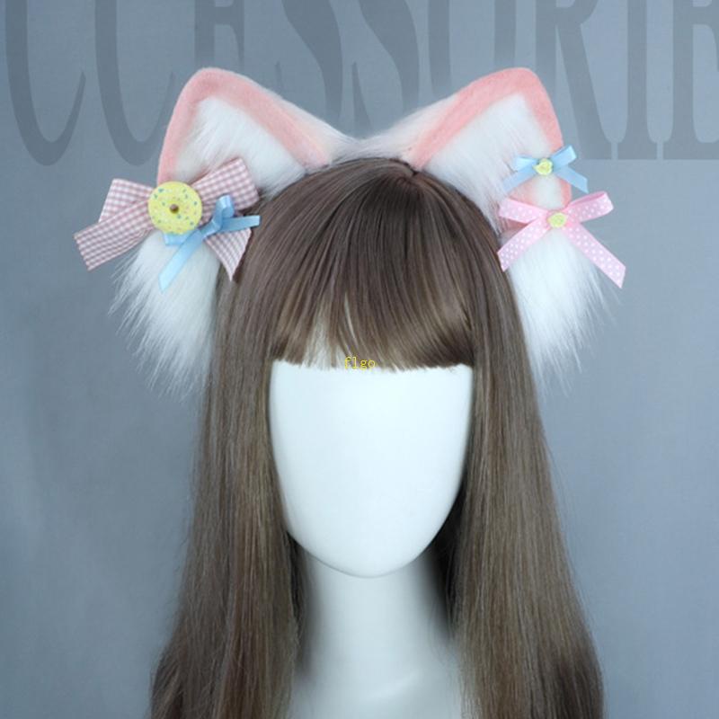 Băng Đô Cài Tóc Hình Tai Thú Bông Đáng Yêu Dành Cho Nữ