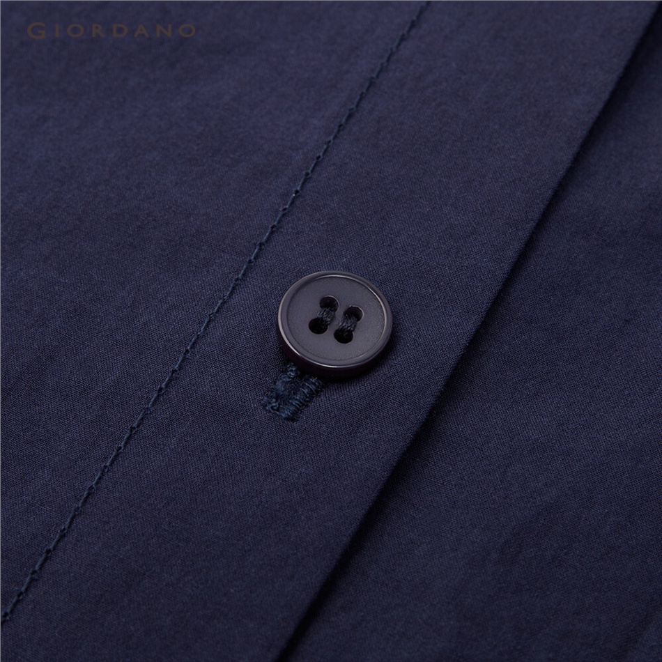 Áo nữ GIORDANO 18343908 tay ngắn cổ thắt nơ thời trang phong cách