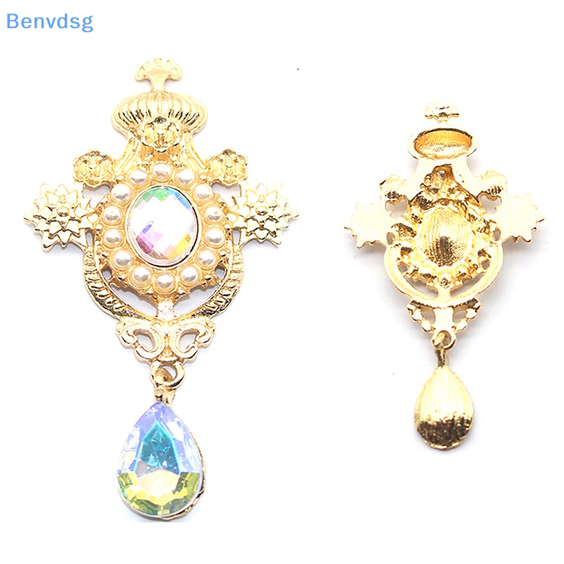 Ghim Cài Áo Hợp Kim Hình Giọt Nước Đính Đá Ngọc Trai / Kim Cương Giả Dùng Trang Trí Hộp Quà Đám Cưới DIY