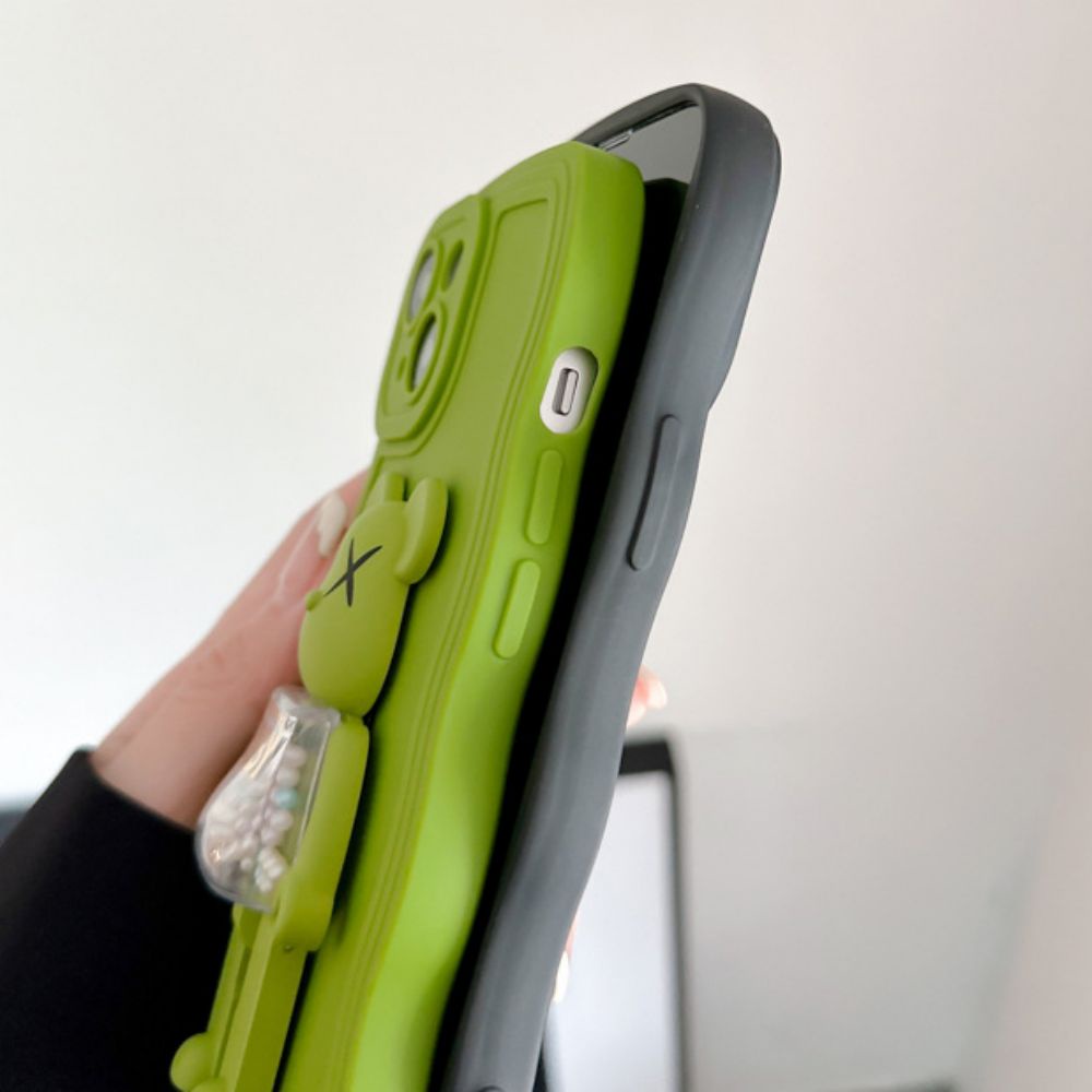 Ốp Điện Thoại TPU Mềm Chống Sốc In Hình KAWS Có Giá Đỡ Cho IPhone 11 14 13 12 Pro Max XS XR 7 8 Plus