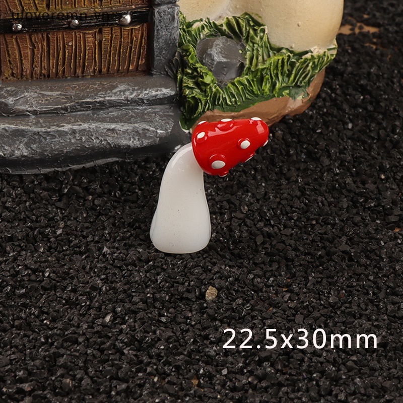 Uloveremn Bộ 2 Tượng Nấm Nhỏ Phát Sáng Trang Trí Tiểu Cảnh