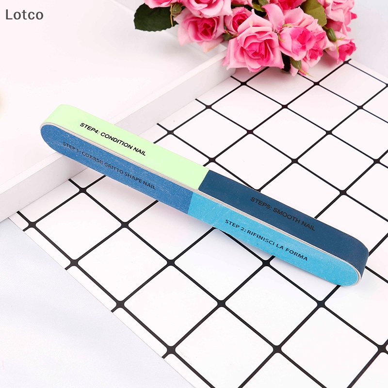 Lotco 1 cái giũa móng tay in sáng tạo giũa cát đánh bóng sáu mặt dụng cụ làm móng VN