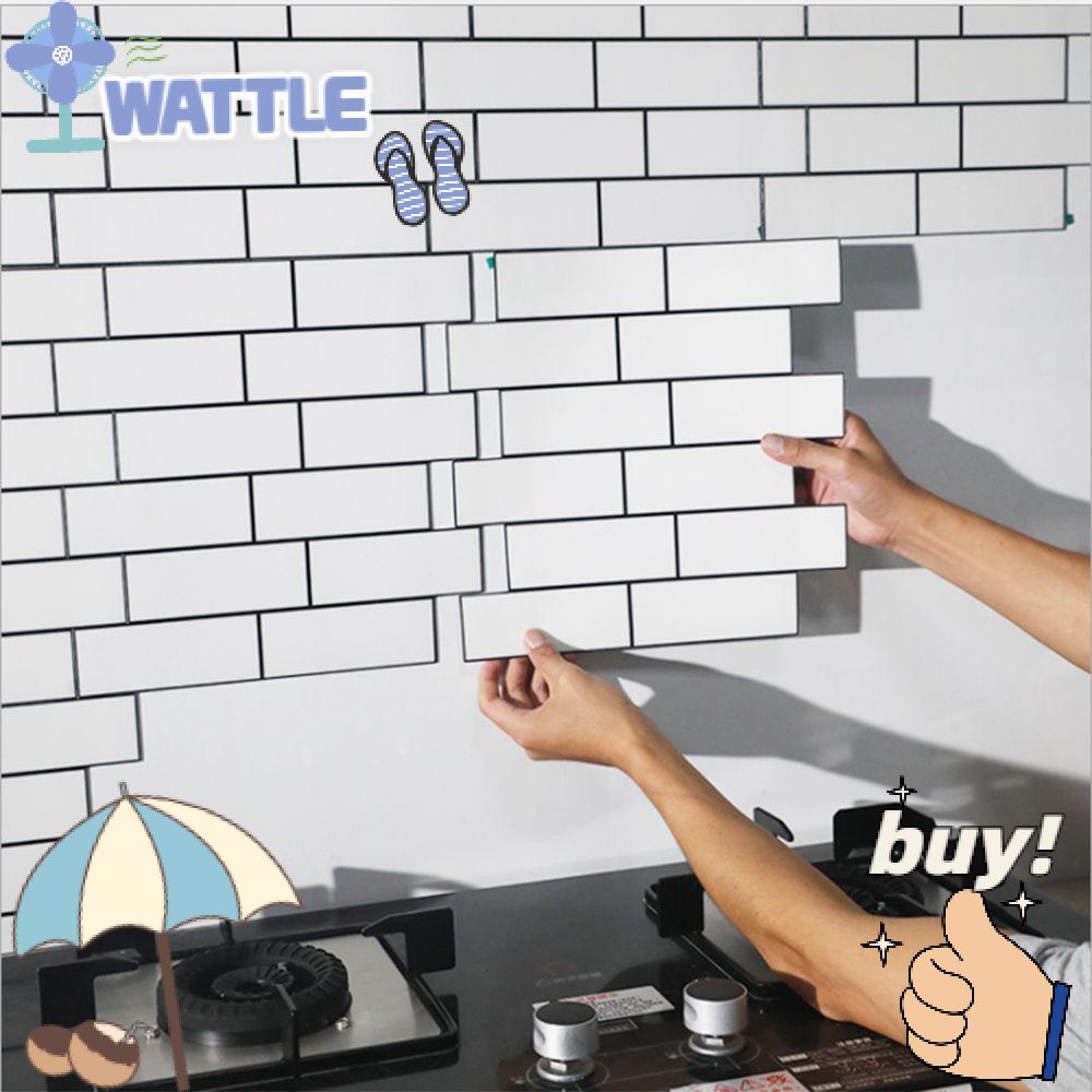 WTTLE Giấy Dán Tường Dạng Lột Màu Trắng Dễ Dán