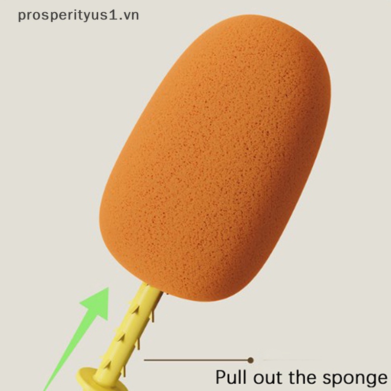 [prosperityus1] Cọ Rửa Cốc Cà Rốt Bằng Bọt Biển Nhân Tạo Tay Cầm Dài Ba Trong Một Đa Năng Cho Nhà Bếp [VN]