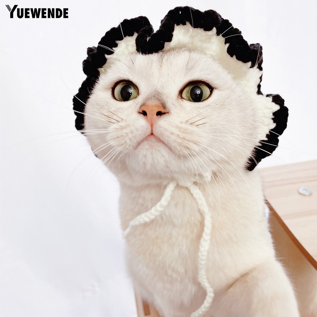 Băng Đô Đan Len Hình Gấu Trúc Dễ Thương Cho Mèo Cưng