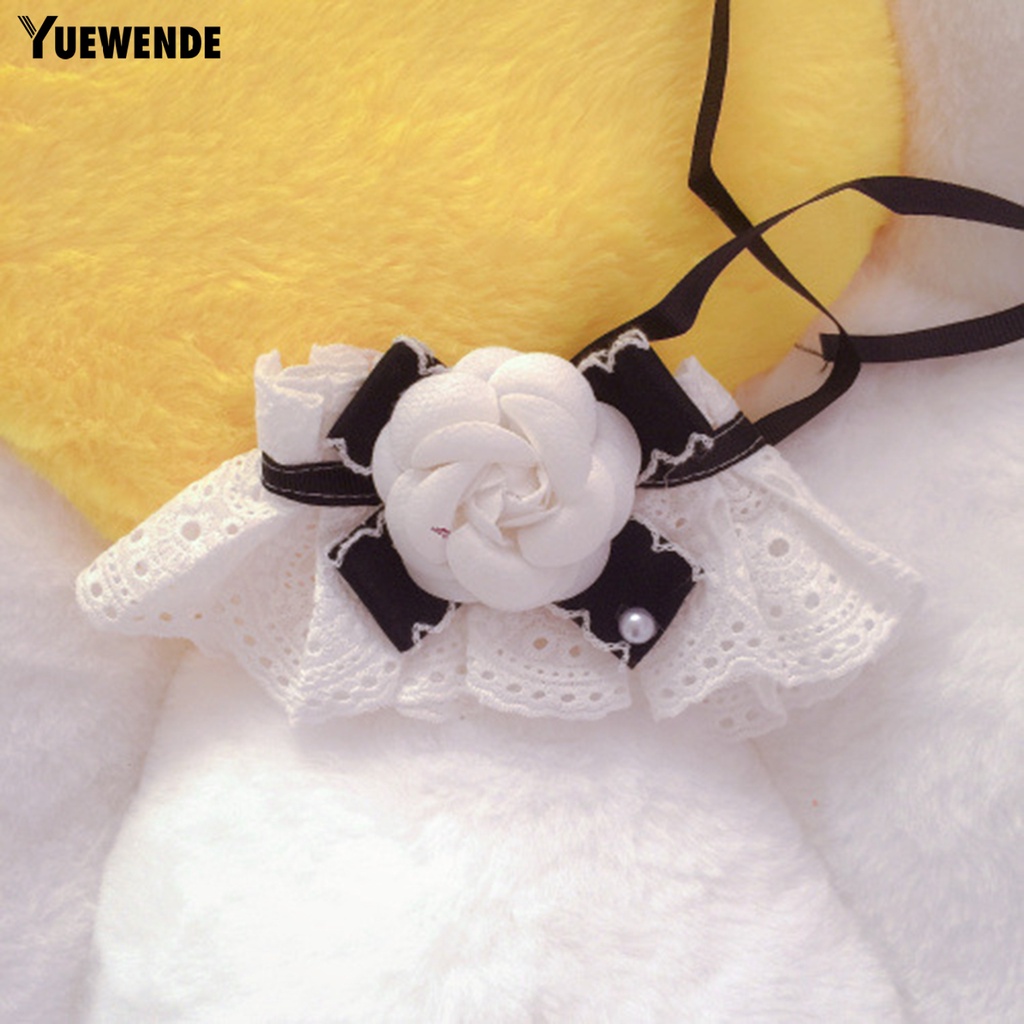 Yq.e Vòng Cổ Yếm Thắt Nơ Hoa Tinh Tế Dễ Mặc Tại Nhà Cho Thú Cưng