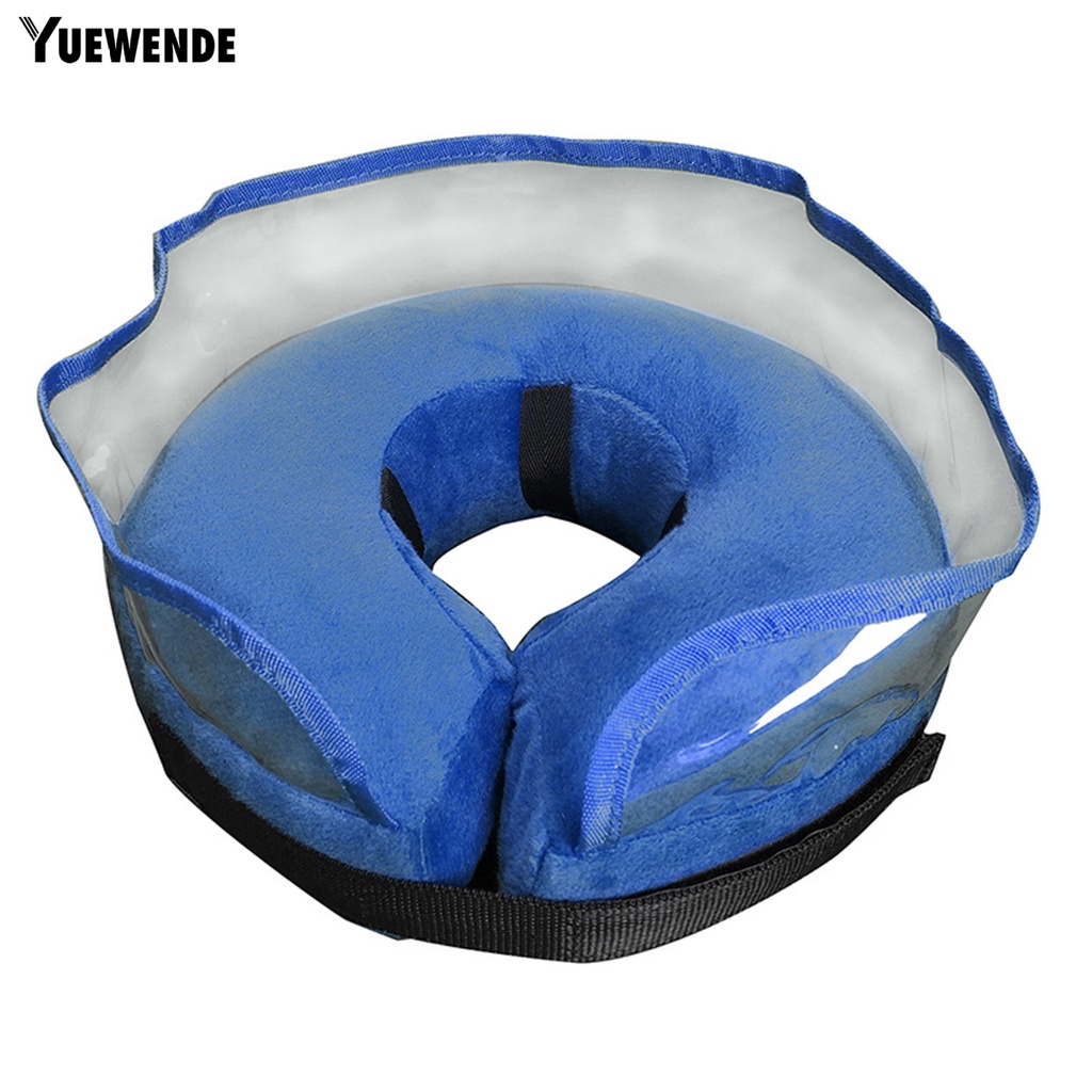 Yq.e Vòng Cổ Bơm Hơi Mềm Mại Co Giãn Thoáng Khí Thoải Mái Có Thể Điều Chỉnh Cho Cún Cưng Sau