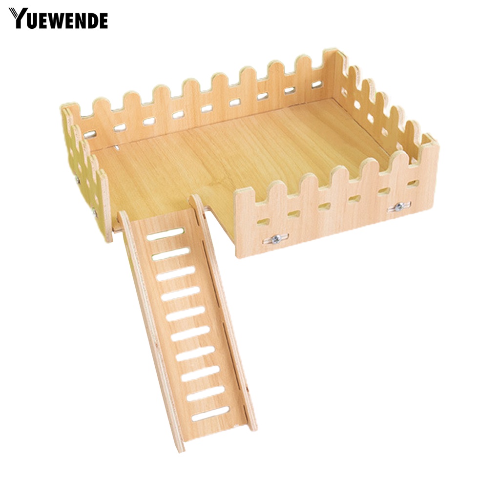 Yq.e Đồ Chơi Leo Trèo Hai Lớp Bằng Gỗ Dày Dặn Chống Cắn Dễ Lắp Đặt Cho Chuột Hamster