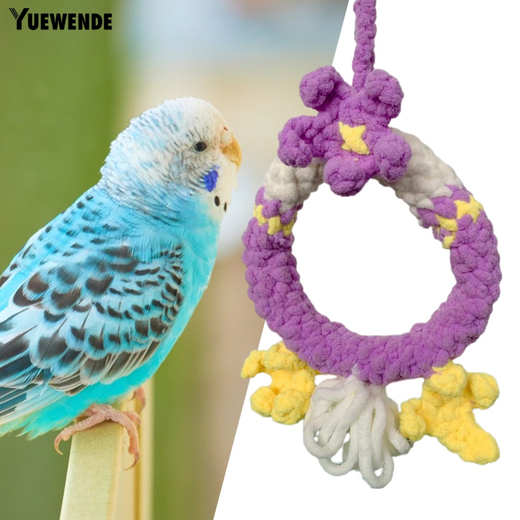 Vòng Đồ Chơi Bằng Vải Lông Chống Cắn Dành Cho Chim Vẹt