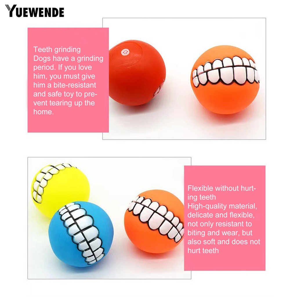 Đồ Chơi Bóng Nhai YQ.E Tích Hợp Còi Chống Cắn Làm Sạch Răng Cho Thú Cưng
