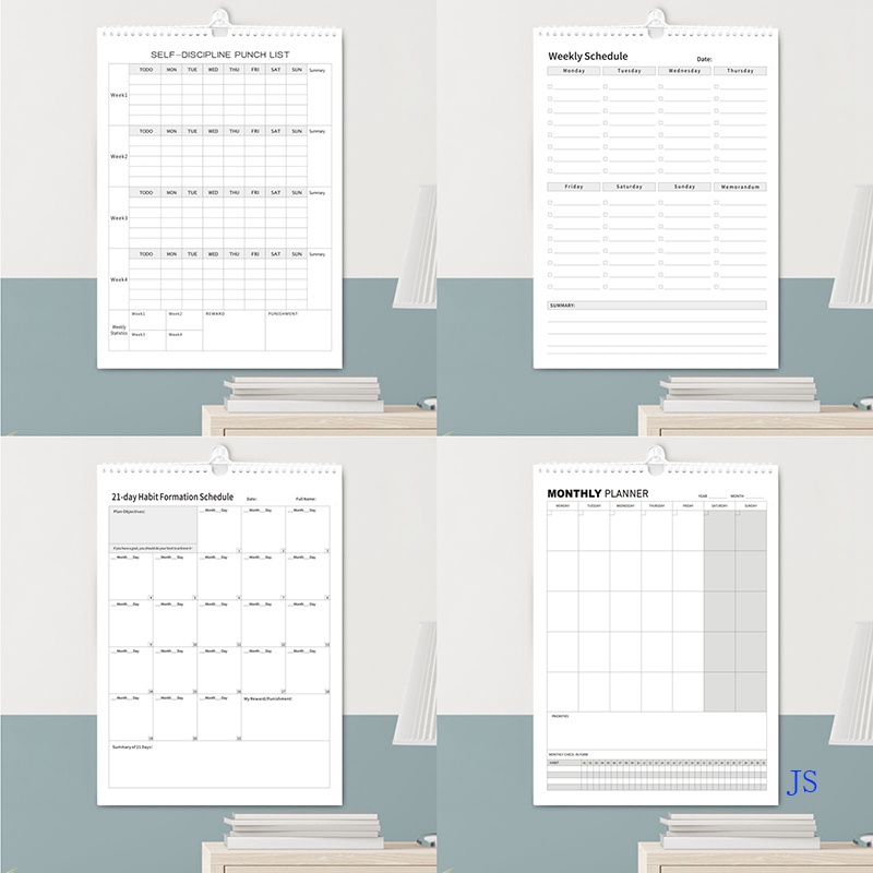 Sổ Tay Nhật Ký JS Nhật Ký Hàng Ngày Lên Kế Hoạch Hàng Tuần Với Schedule Agenda Time Table To Do List Kraft