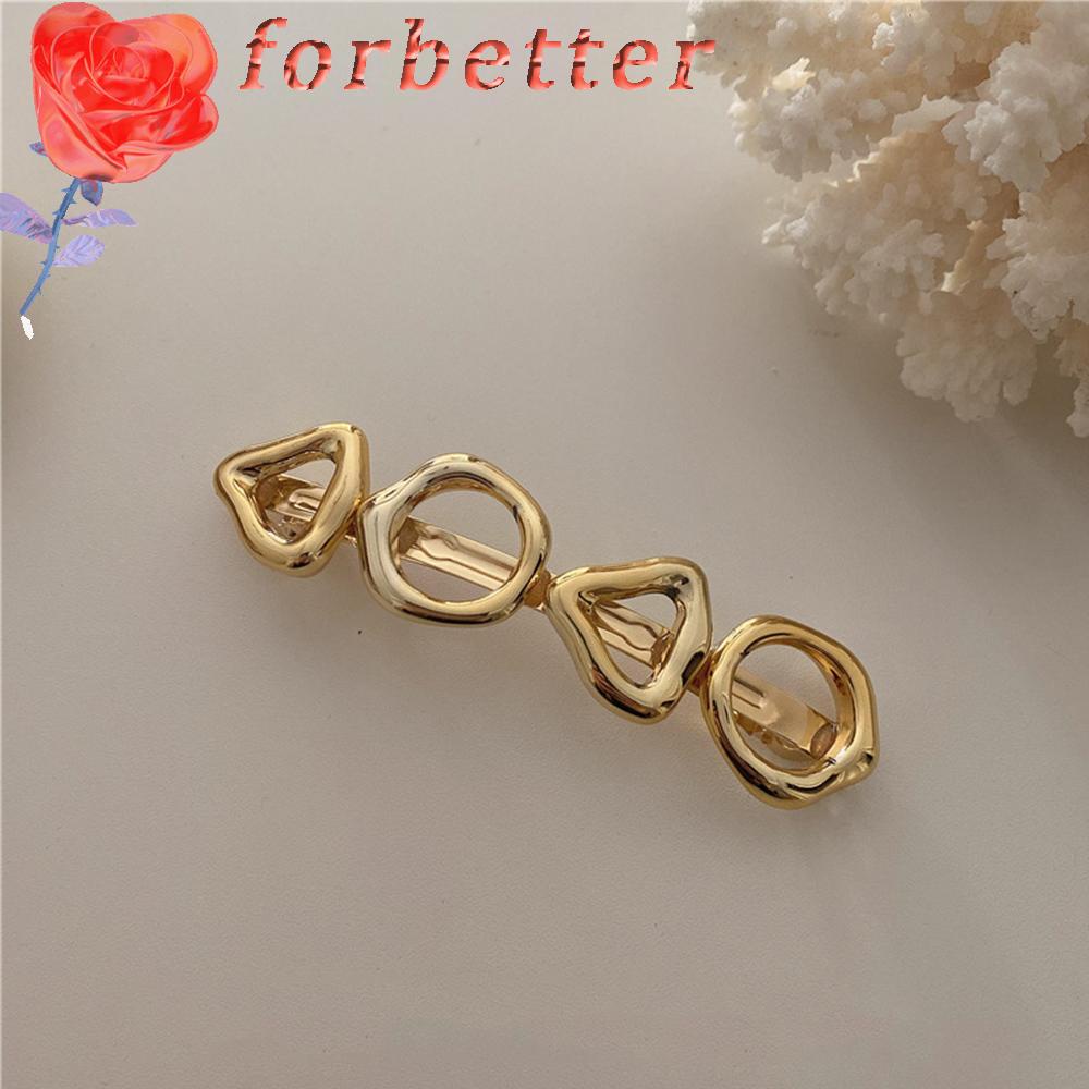 Kẹp Tóc Kim Loại Họa Tiết Hình Học Phong Cách Vintage