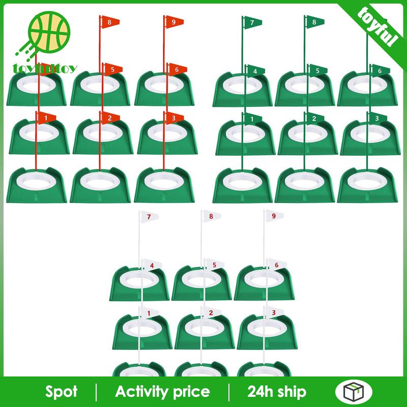 Bộ 9 Cốc Luyện Tập Đánh Golf Có Lỗ Treo Sân Tiện Dụng