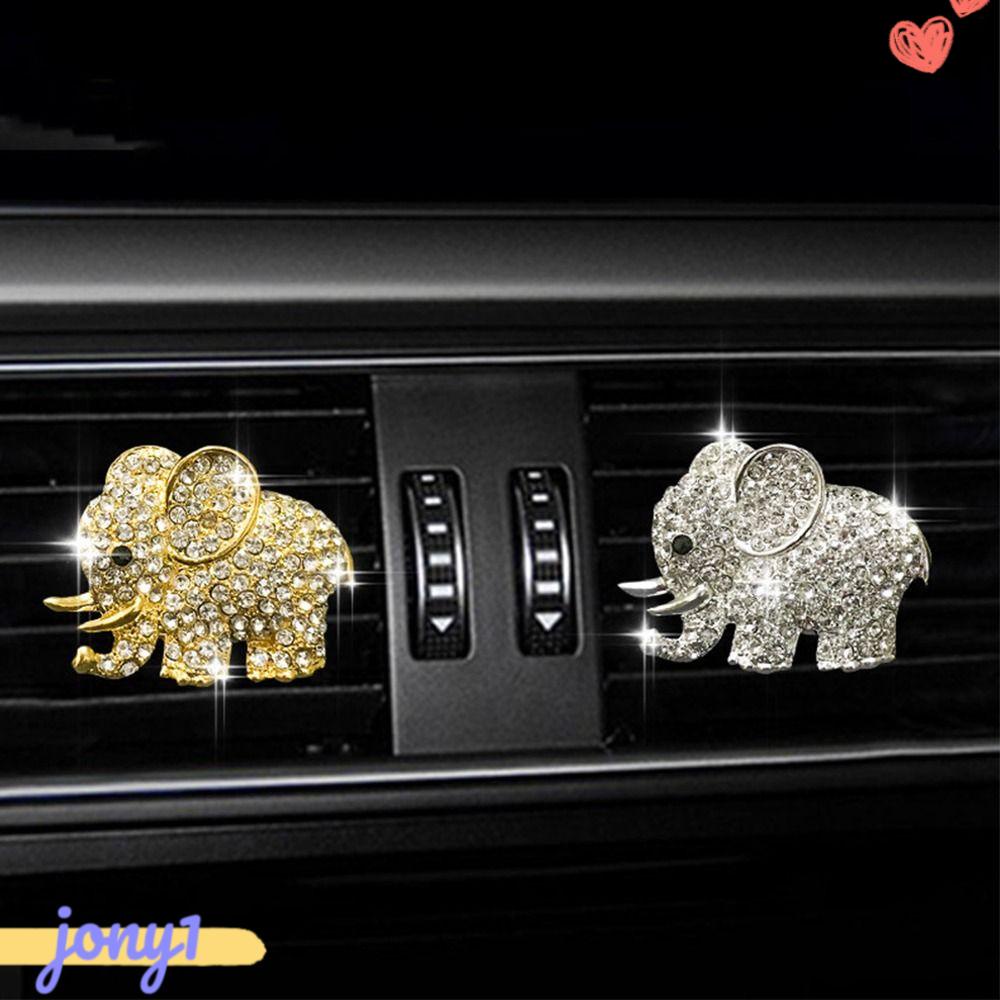 Set 2 Kẹp Khuếch Tán Hương Thơm Gắn Điều Hòa Xe Hơi Hình Voi Thời Trang