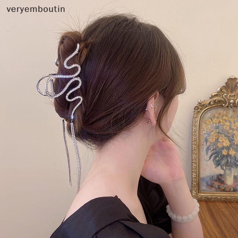 Kẹp Tóc Dạng Chuỗi Xích Tua Rua / Cá Mập Thời Trang Thanh Lịch Cho Nữ