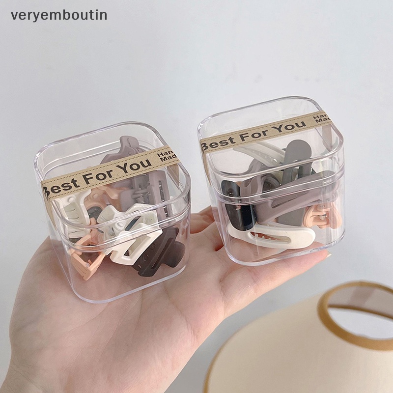 Set 10 Kẹp Tóc Càng Cua Mini Bằng Nhựa Nhám Thời Trang Cho Bé Gái