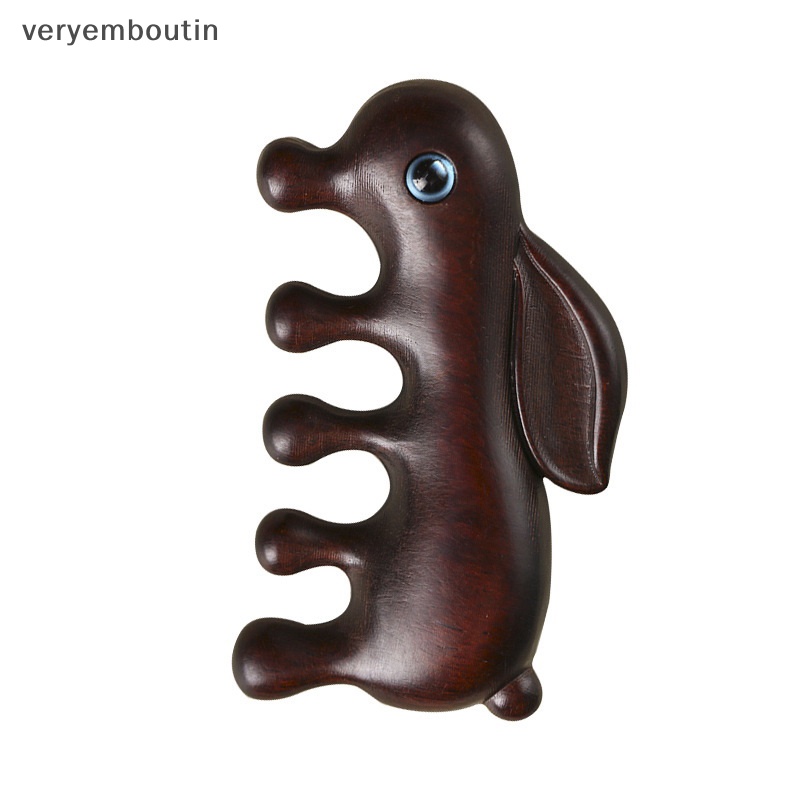 1 Lược Chải Tóc Mát Xa Da Đầu Bằng Đá Meridian Hình Thỏ Dễ Thương