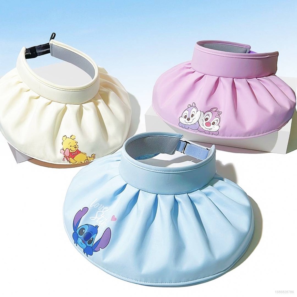 Mũ Chống Nắng Thoáng Khí Đa Năng Hình Gấu Winnie the Pooh Stitch Dễ Thương Cho Bé