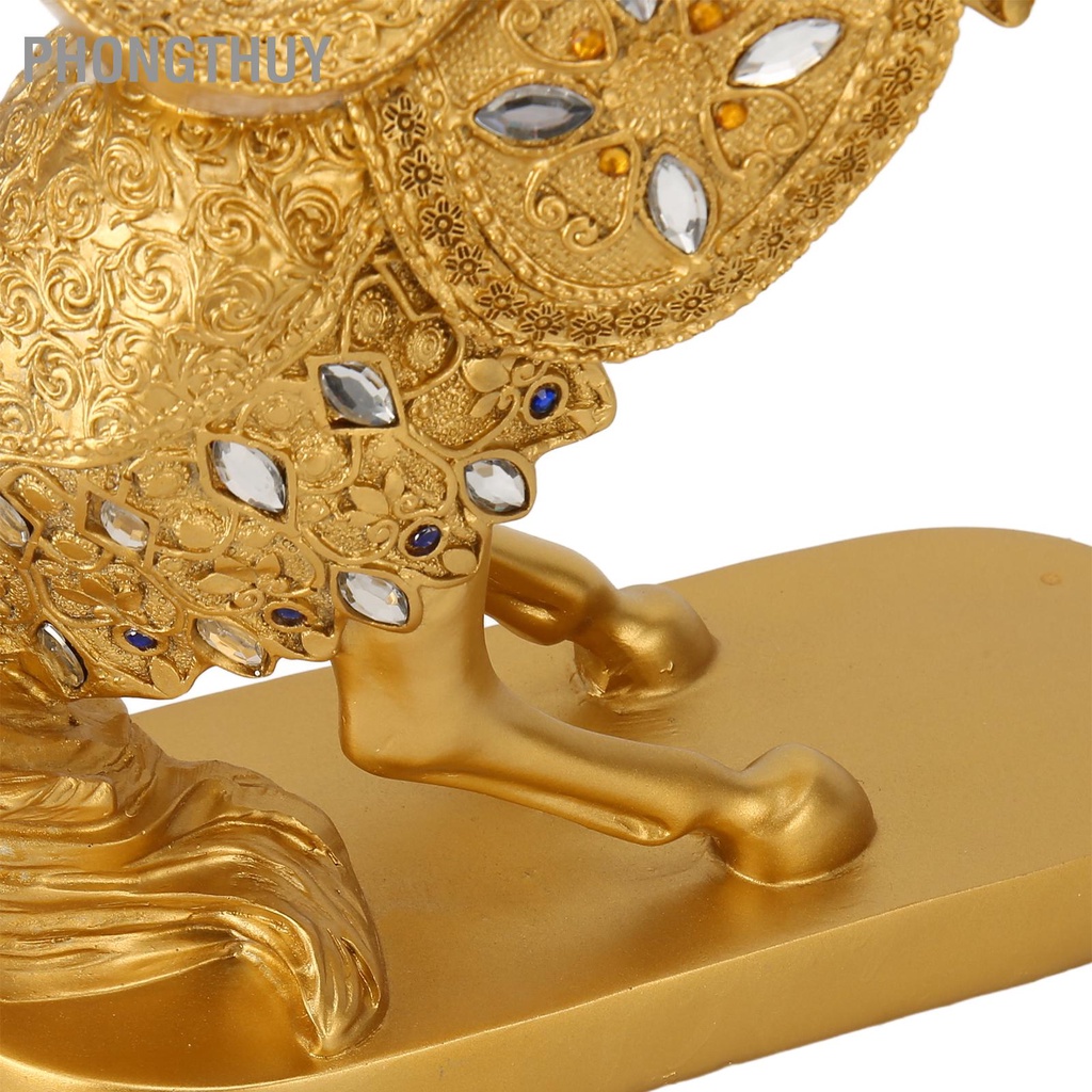 Tượng Ngựa Vàng Đính Đá để bàn May Mắn Phong Thủy Trang Trí Văn Phòng phòng khách