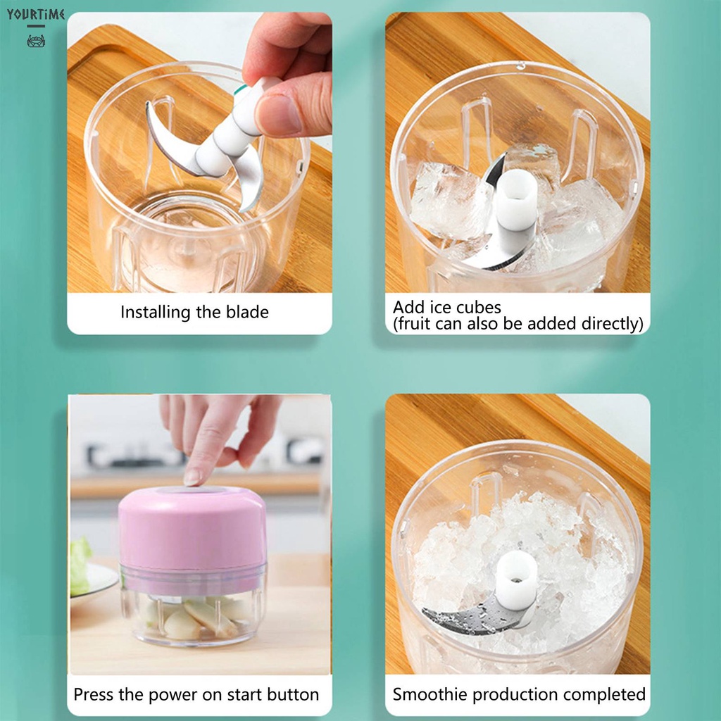 Máy Xay Đá Viên Cầm Tay Tiện Dụng Cho Nhà Bếp / Gym / Du Lịch / Văn Phòng