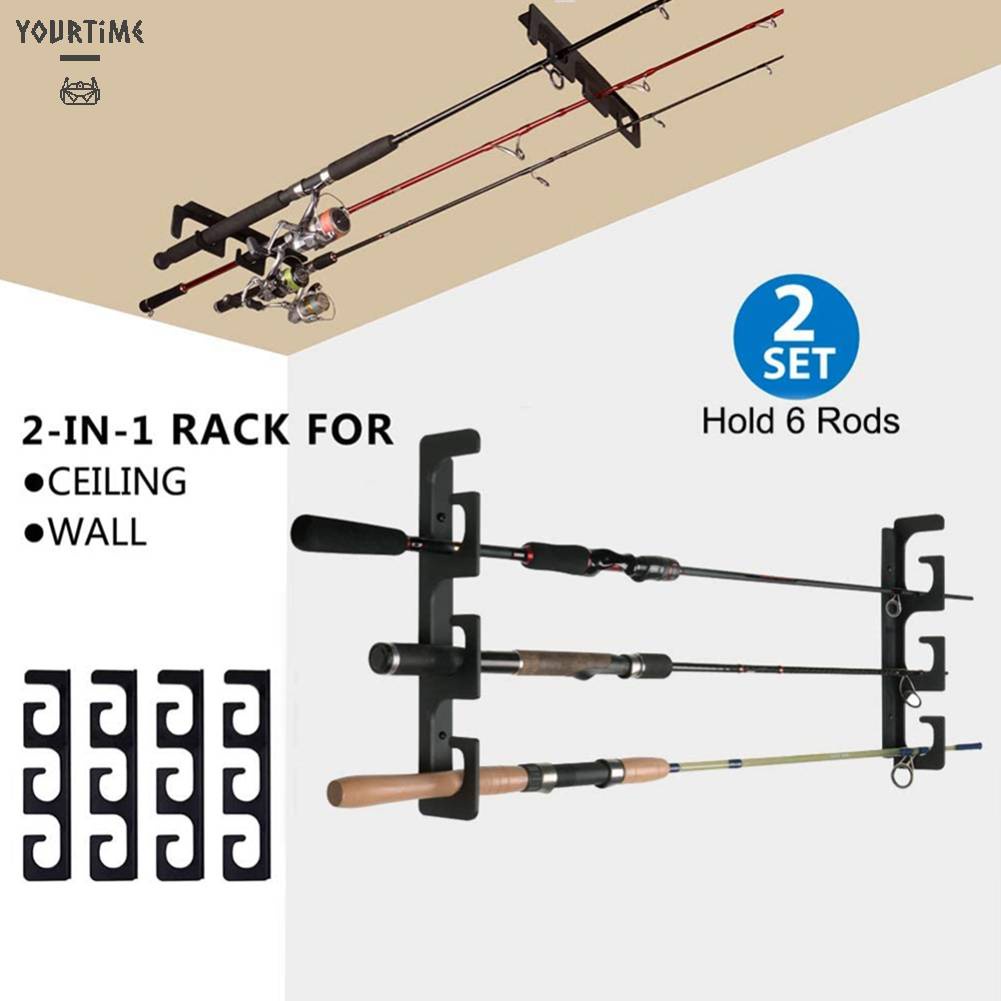 Set 2 Cặp Giá Đỡ Cần Câu Cá Bằng Nhựa Acrylic Chất Lượng Cao