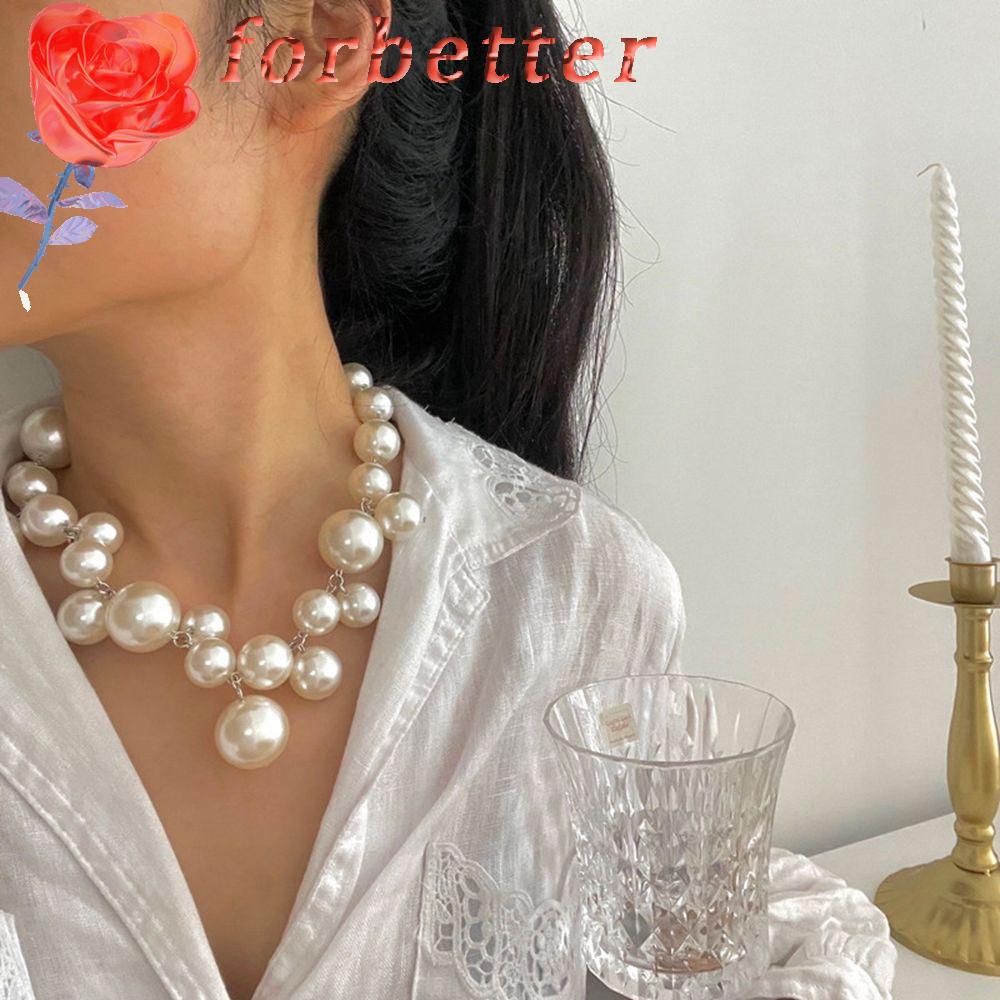 Vòng Cổ Chuỗi Hạt Trắng Ngọt Ngào Thanh Lịch Phong Cách Hàn Quốc