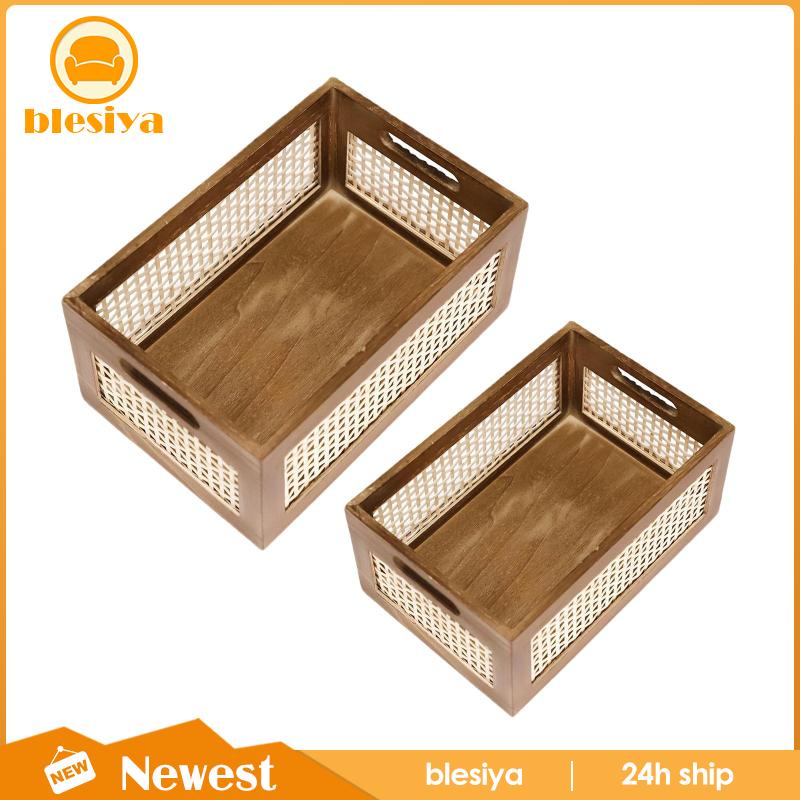 Hộp Đựng Đồ Dùng Bằng Gỗ Tiện Dụng Cho Nhà Bếp / Phòng Ngủ