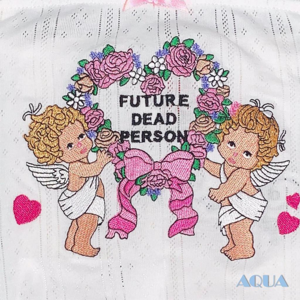 Áo Croptop Trễ Vai Không Tay Thêu Hình Thiên Thần Thời Trang Mùa Hè Dành Cho Nữ