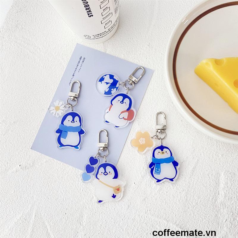 ⚡Móc Khóa Hình Chim Cánh Cụt Bằng Acrylic Trong Suốt Hai Mặt Dễ Thương