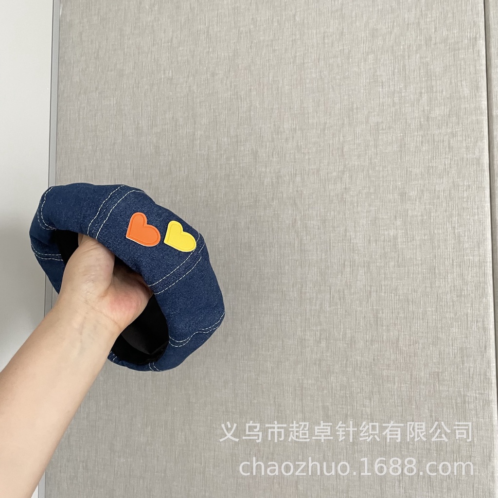 Mũ Beret Denim Màu Sắc Tương Phản Phong Cách Retro Cho Bé