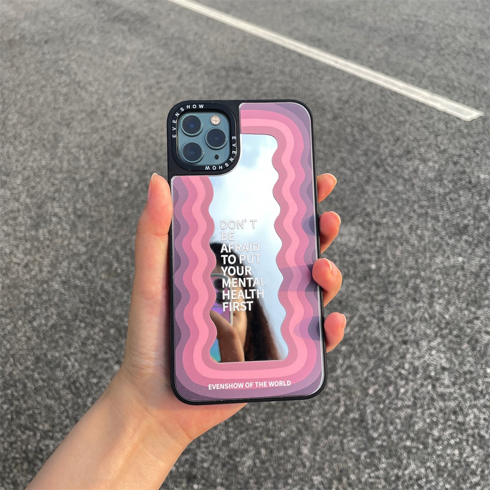 Ốp Điện Thoại TPU Mềm Tráng Gương Màu Hồng Đơn Giản Chống Bụi Cho IPhone 14 Pro Max 11 12 Pro Max X XS 7Plus