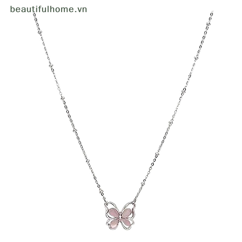 Vòng cổ Mặt Hình Bướm Rỗng Đính Đá Zircon Lấp Lánh Thời Trang Cho Nữ