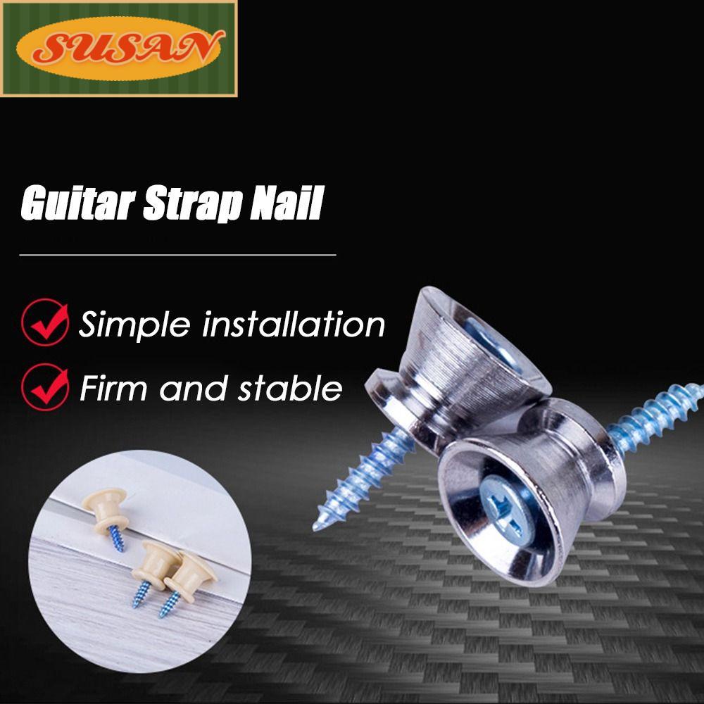 Bộ 4 Chốt Dây Đeo Đàn Guitar Bằng Kim Loại 3 Kiểu Tùy Chọn Tiện Dụng