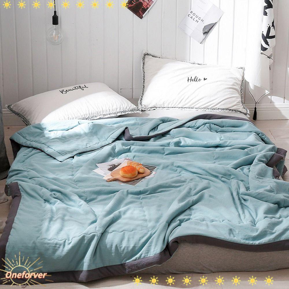 FOREVER Chăn Màu Trơn Làm Mát Mùa Hè|Tấm Vải Làm Mát Nhẹ Nhàng Giặt Được Cho Phòng Điều Hòa