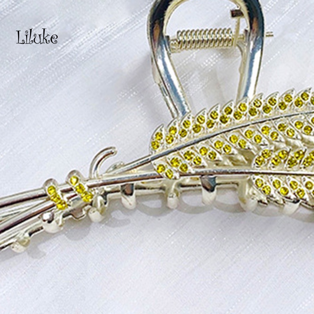 Kẹp Tóc Càng Cua Lớn Đính Đá Hình Tai Lúa Mì Sáng Tạo Cho Nữ
