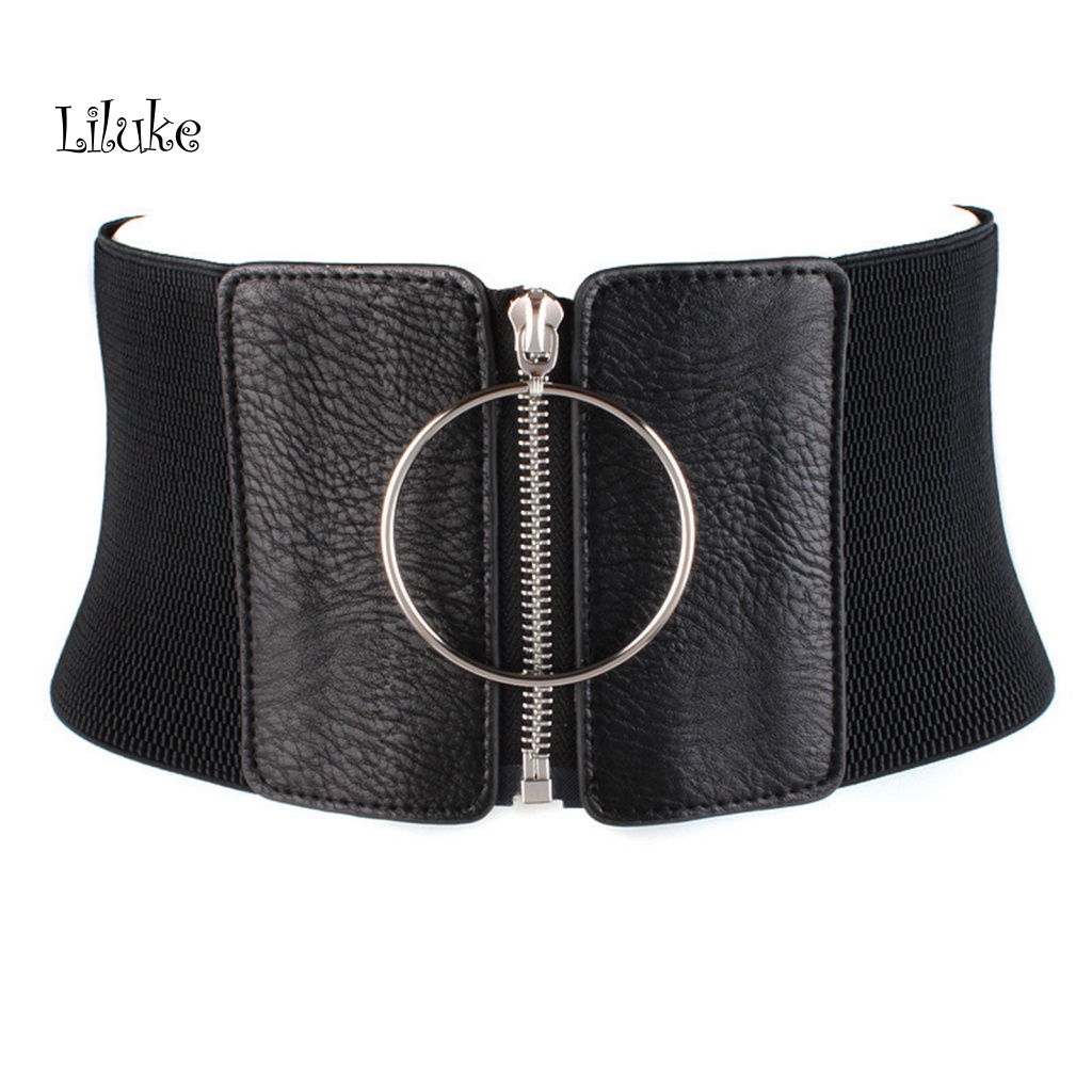 Dây Nịt Giả Da Bản Rộng Phong Cách Hàn Quốc Cá Tính Dành Cho Nữ