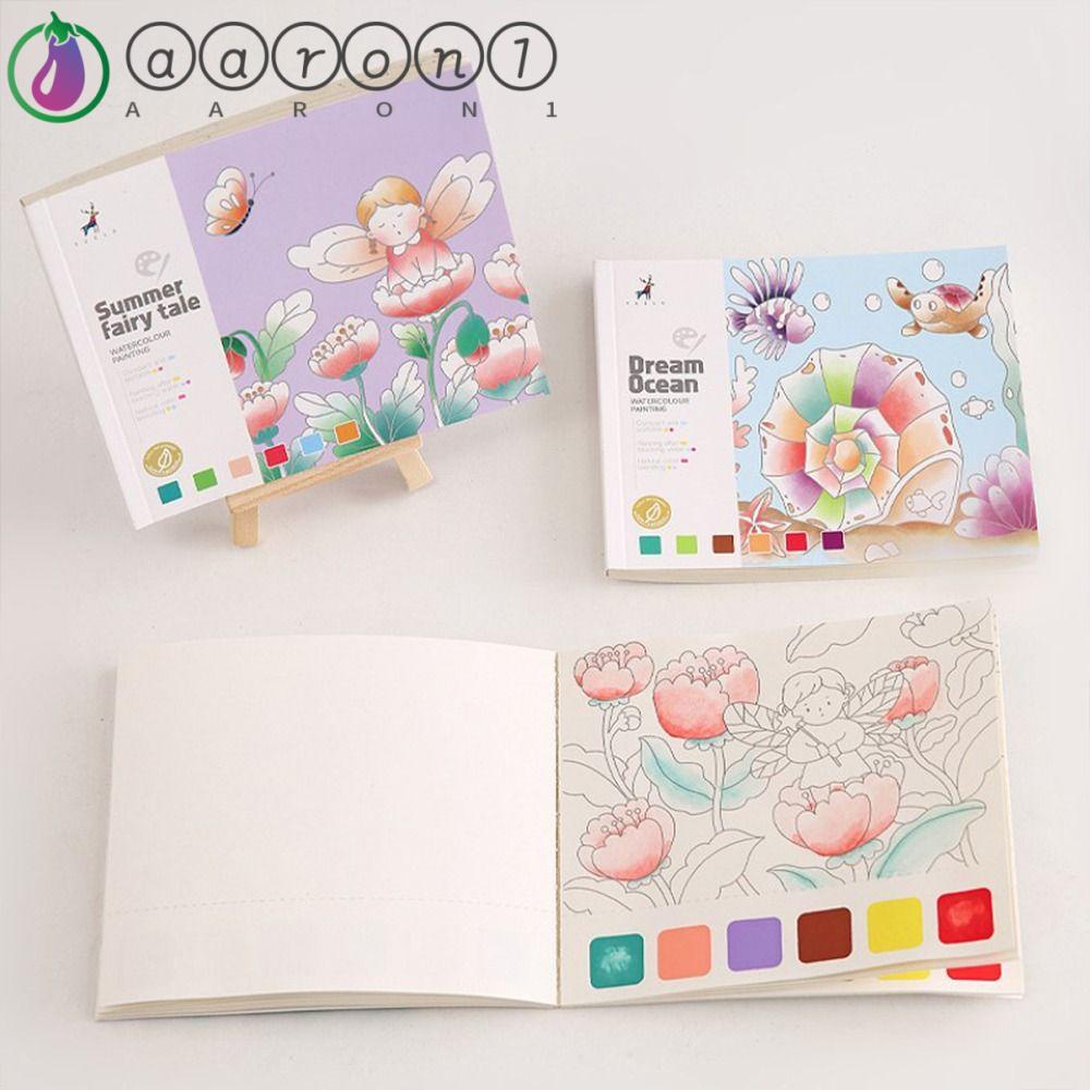 Aaron1 Bộ Sách Tô Màu Kèm Cọ Vẽ Và 20 Trang Giấy Tô Màu Dành Cho Người Lớn Mẫu Giáo
