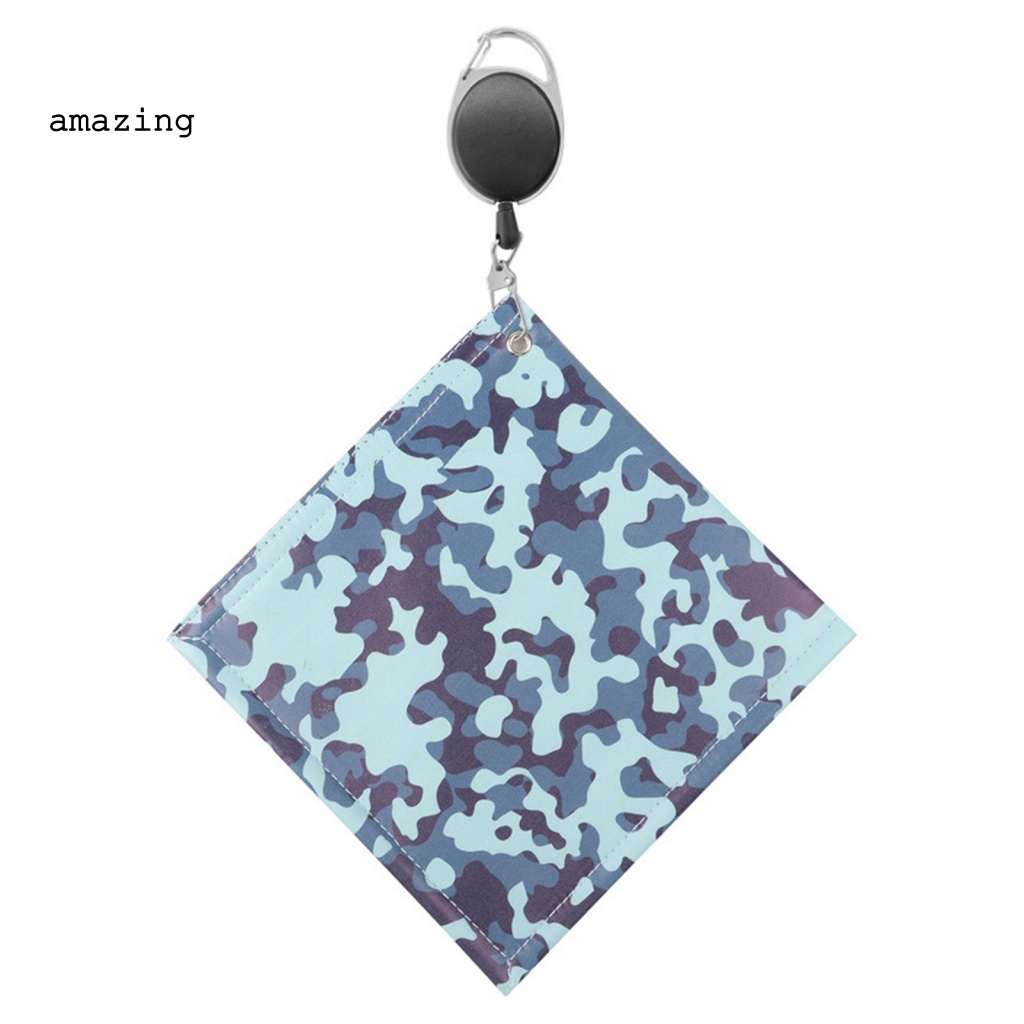 Khăn Lau Gậy Đánh Golf Hai Mặt Kèm Móc Khóa Carabiner Họa Tiết Rằn Ri