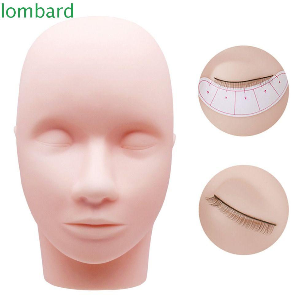 Búp Bê Đầu Cao Su Mềm Luyện Tập Trang Điểm Lông Mi