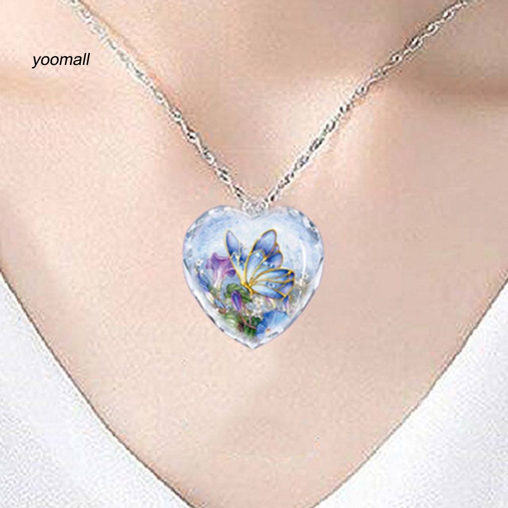 Vòng cổ Hợp Kim Mặt Hình Trái Tim / Bướm Tinh Tế Thời Trang Cho Nữ