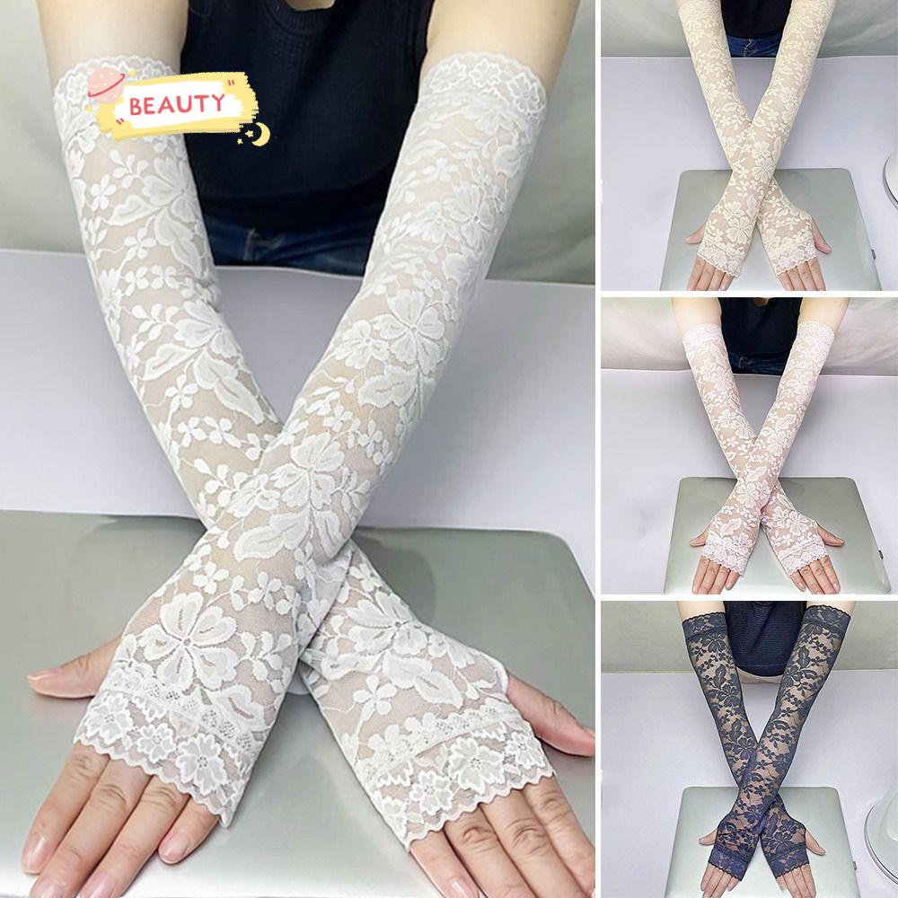 Đôi Găng Tay Ren Lưới Chống Nắng Cho Nữ