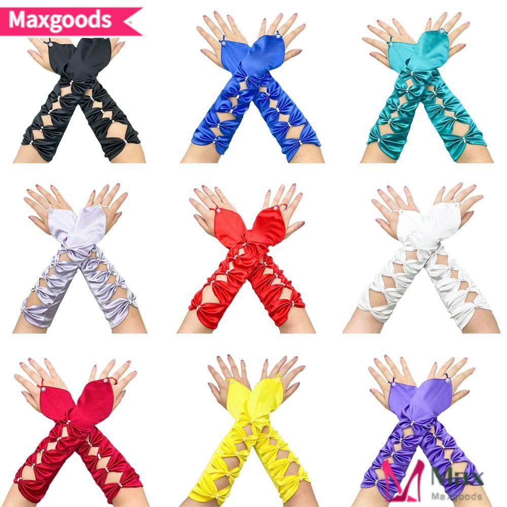 Găng Tay Satin Hở Ngón Co Giãn Thanh Lịch Dành Cho Cô Dâu