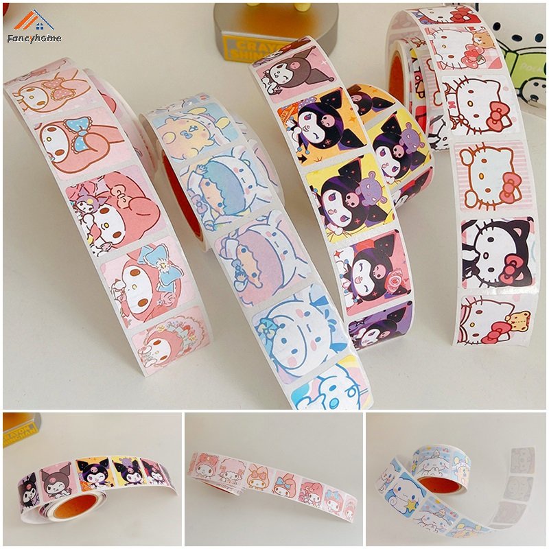 1 Cuộn Băng Keo Họa Tiết Hoạt Hình Dễ Thương Dùng Trang Trí DIY