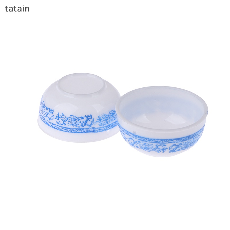 Set 2 Chén Ăn Cơm Mini Tỉ Lệ 1: 6 Cho Nhà Búp Bê