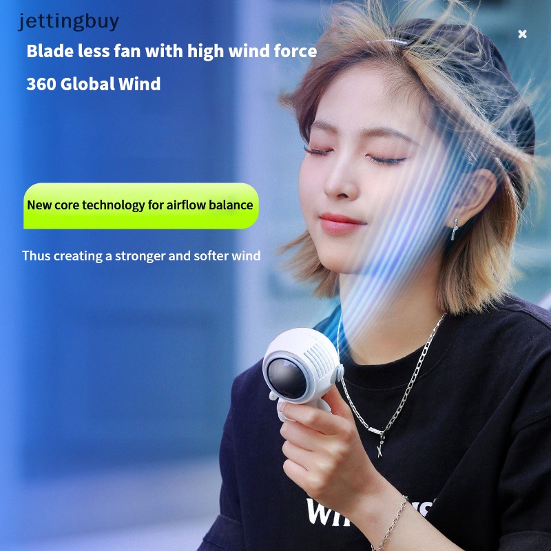 Quạt Đeo Cổ mini Cầm Tay Không Ồn Họa Tiết Hoạt Hình Sạc Cổng usb Dùng Ngoài Trời Vào Mùa Hè