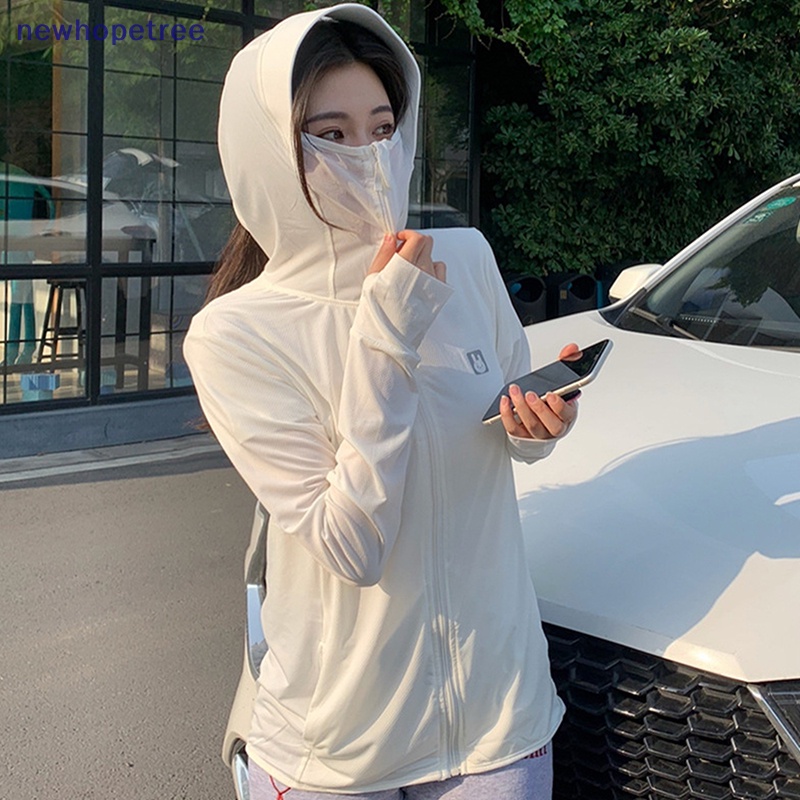 Áo Khoác Chống Nắng NTVN UPF50 + Bằng Lụa Lạnh Có Nón Thoáng Khí Hình Thỏ Chống Tia UV Mùa Hè Cho Nữ